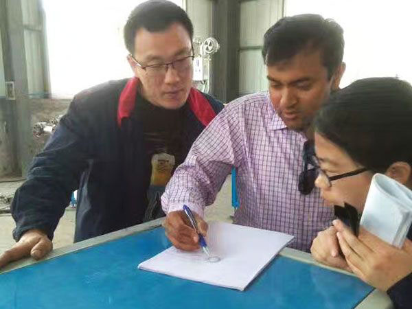 印度客戶來公司驗收設備